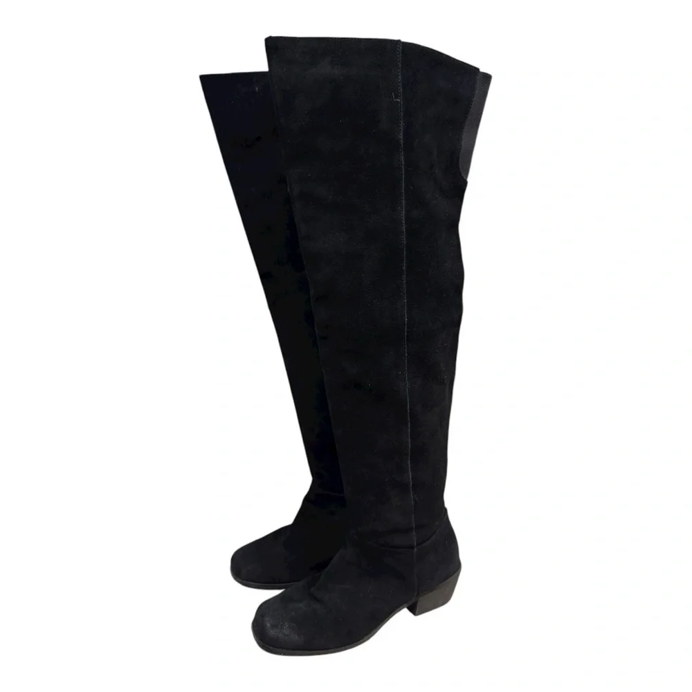 Ecote Urban Outfitter Black Suede Over the Knee Boots Women’s Size 8.5 Side Zip